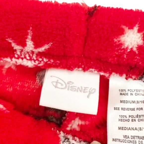 Women's DISNEY Plush Pant Minnie MEDIUM (8-10) NWT Red with B/W SOFT - Picture 4 of 5